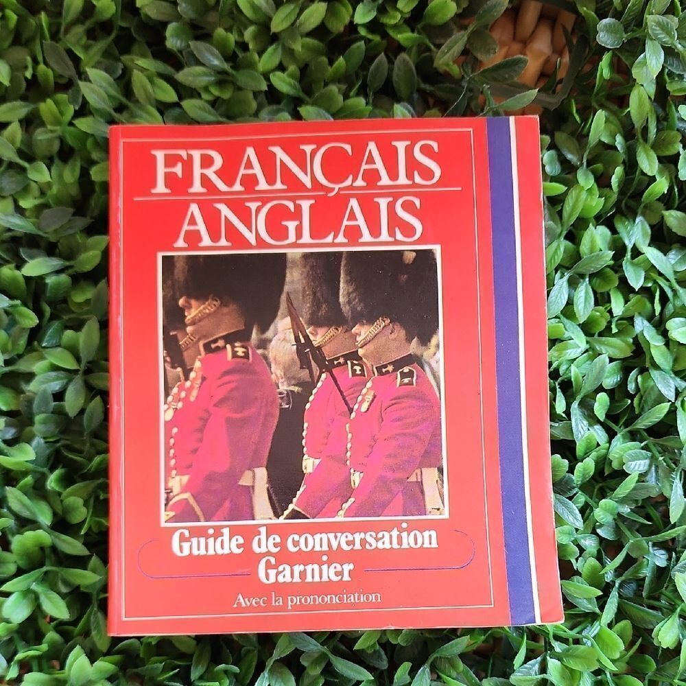 Français Anglais Guide de Conversation Book Vintage 1987 Mini Travel Guide Book